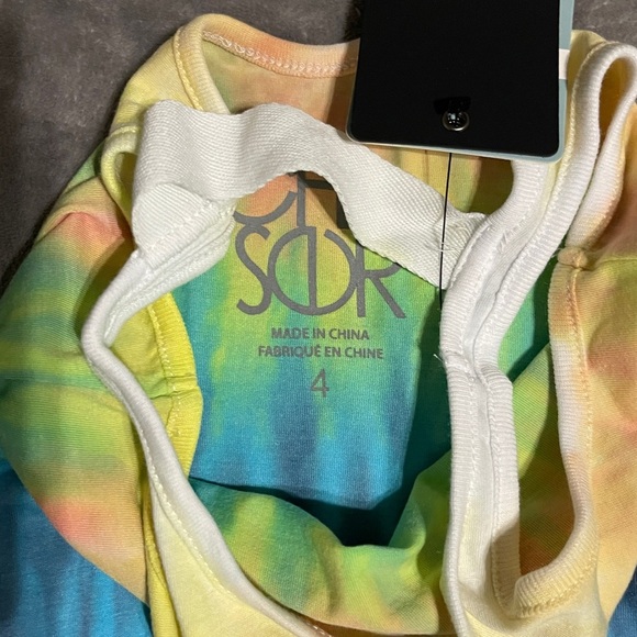 NWT Chaser Girl Kid Tank Top Tye Die Hippie Edgy Back Strap Colorful Lightweight - Picture 4 of 5